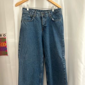 Ragged priest low rise wide leg jeans